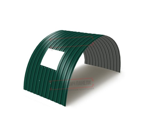 Продольно гнутый профнастил для укрытий конвейеров МП10ПГ-1200, 0,8, в полимерном покрытии