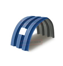 Продольно гнутый профнастил для укрытий конвейеров Н114ПГ-807, 0,7, в полимерном покрытии