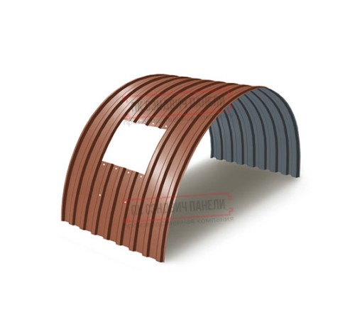 Продольно гнутый профнастил для укрытий конвейеров МП20ПГ-1150, 1,0, в полимерном покрытии