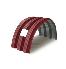 Продольно гнутый профнастил для укрытий конвейеров Н112ПГ-807, 0,6, в полимерном покрытии