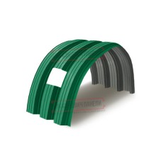 Продольно гнутый профнастил для укрытий конвейеров Н114ПГ-807, 0,8, в полимерном покрытии