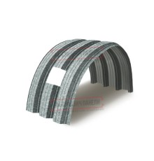 Продольно гнутый профнастил для укрытий конвейеров Н112ПГ-807, 0,8, оцинкованный