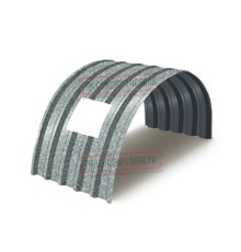 Продольно гнутый профнастил для укрытий конвейеров С44ПГ-1047, 1,0, оцинкованный