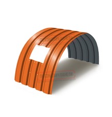 Продольно гнутый профнастил для укрытий конвейеров МП35ПГ-1076, 0,5, в полимерном покрытии