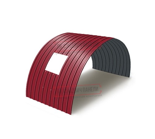Продольно гнутый профнастил для укрытий конвейеров С10ПГ-1160, 0,7, в полимерном покрытии