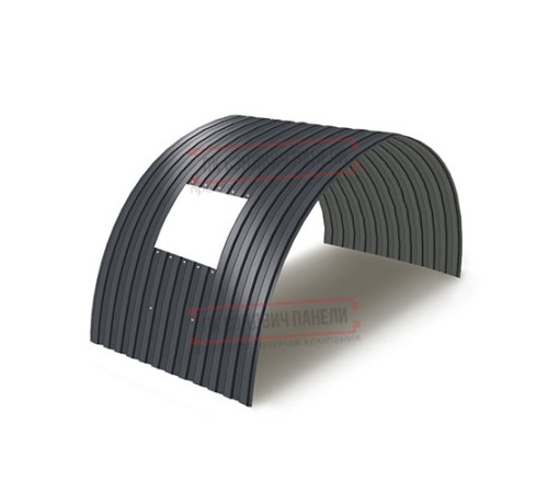 Продольно гнутый профнастил для укрытий конвейеров СС10ПГ-1160, 0,9, в полимерном покрытии