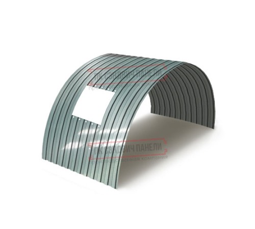 Продольно гнутый профнастил для укрытий конвейеров СС10ПГ-1160, 0,5, нержавеющий