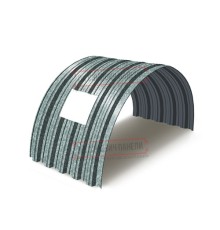 Продольно гнутый профнастил для укрытий конвейеров НС35ПГ-1060, 1,0, оцинкованный