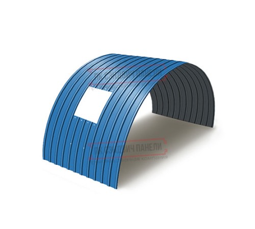 Продольно гнутый профнастил для укрытий конвейеров С10ПГ-1160, 0,8, в полимерном покрытии