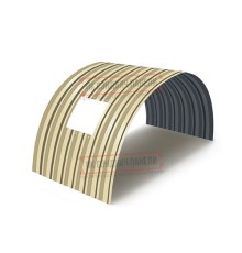 Продольно гнутый профнастил для укрытий конвейеров С15ПГ-1190, 0,5, в полимерном покрытии