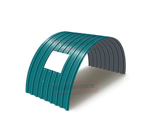 Продольно гнутый профнастил для укрытий конвейеров С17ПГ-1163, 0,7, в полимерном покрытии