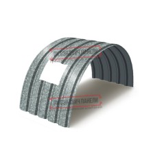 Продольно гнутый профнастил для укрытий конвейеров МП35ПГ-1076, 1,0, оцинкованный