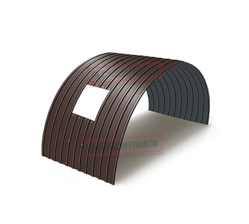 Продольно гнутый профнастил для укрытий конвейеров С10ПГ-1160, 1,0, в полимерном покрытии