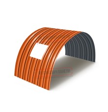 Продольно гнутый профнастил для укрытий конвейеров С15ПГ-1190, 0,6, в полимерном покрытии