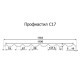 Продольно гнутый профнастил для укрытий конвейеров С17ПГ-1163, 1,0, оцинкованный
