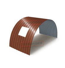 Продольно гнутый профнастил для укрытий конвейеров С18ПГ-1023, 1,0, в полимерном покрытии