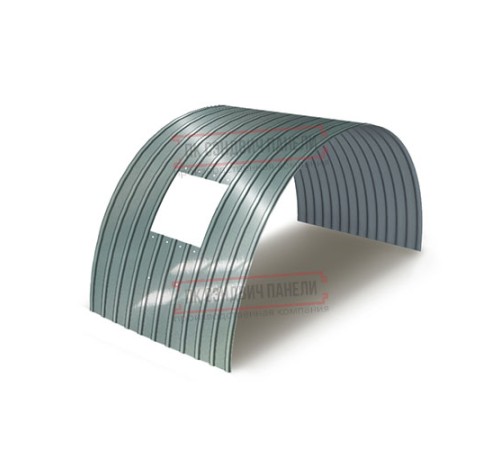 Продольно гнутый профнастил для укрытий конвейеров С18ПГ-1023, 0,6, нержавеющий
