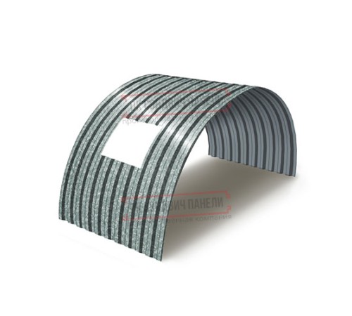 Продольно гнутый профнастил для укрытий конвейеров С21ПГ-1051, 0,8, оцинкованный