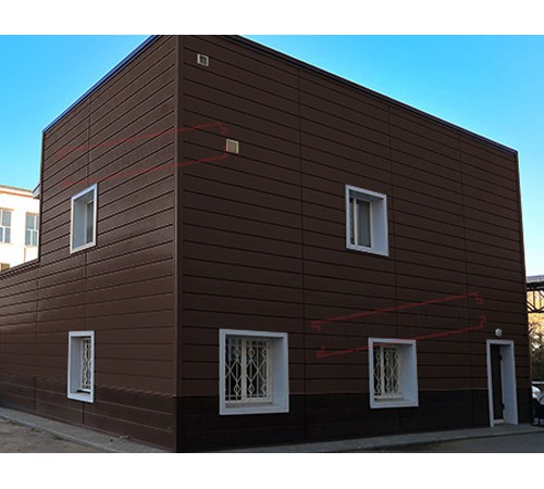 Линеарная панель-открытый волна-24хС/20 профилированная RAL 8017 Коричневый шоколад