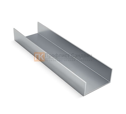 U-образный профиль 70x55x3000-0,7 мм, оцинкованный