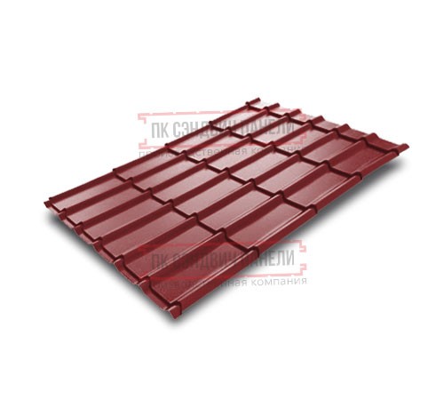 Металлочерепица Экоррей RAL3011 Полиэстер-0.45