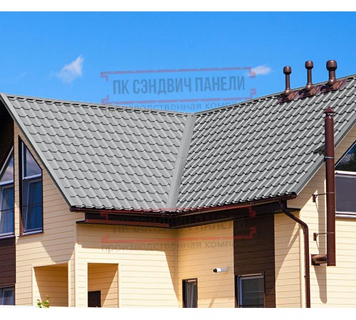 Металлочерепица Экоррей RAL7004 Полиэстер-0.5