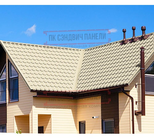 Металлочерепица Экоррей RAL1015 Полиэстер-0.35