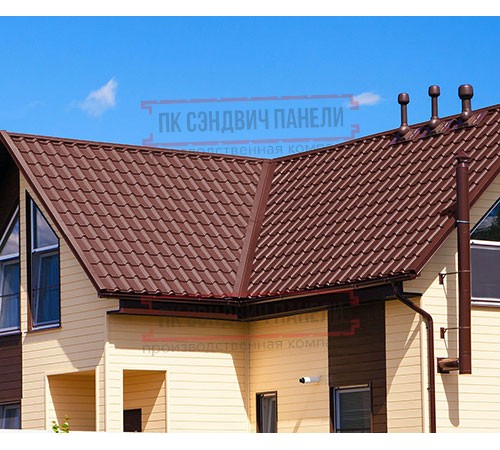 Металлочерепица Экоррей RAL3009 Полиэстер-0.5