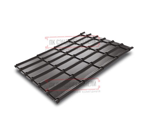 Металлочерепица Экоррей RAL8019 Полиэстер-0.45