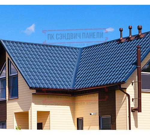 Металлочерепица Экоррей RAL5005 Полиэстер-0.45