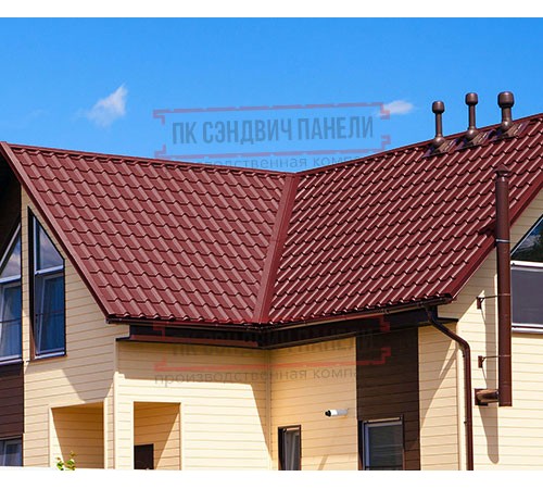 Металлочерепица Экоррей RAL3011 Полиэстер-0.3