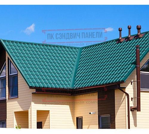 Металлочерепица Экоррей RAL5021 Полиэстер-0.45