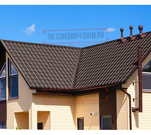 Металлочерепица Экоррей RAL8017 Полиэстер-0.3