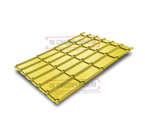 Металлочерепица Экоррей RAL1018 Полиэстер-0.5