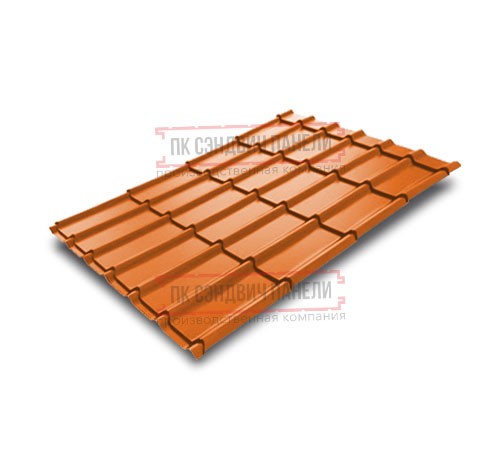 Металлочерепица Экоррей RAL2004 Полиэстер-0.5