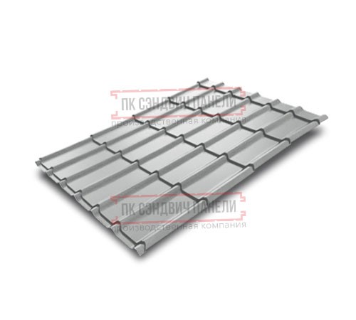 Металлочерепица Экоррей RAL9006 Полиэстер-0.55