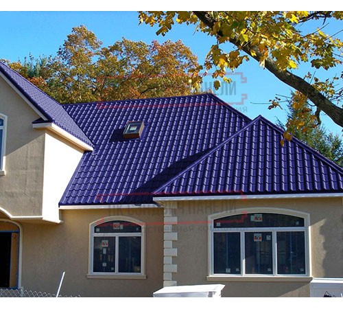 Металлочерепица Камея RAL5002 Полиэстер-0.45