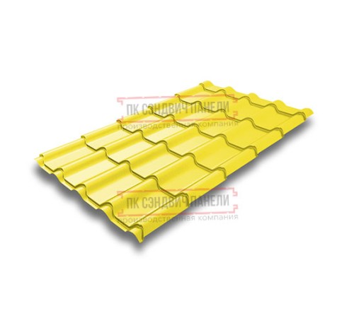 Металлочерепица Камея RAL1018 Полиэстер-0.45