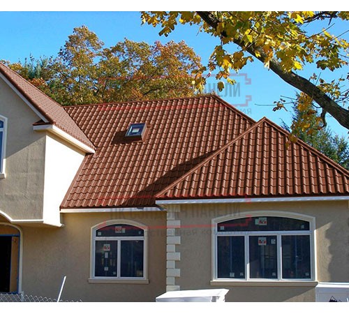 Металлочерепица Камея RAL8004 Atlas-0.5