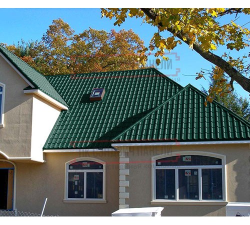 Металлочерепица Камея RAL6005 Velur-0.5