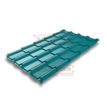 Металлочерепица Камея RAL5021 Полиэстер-0.45