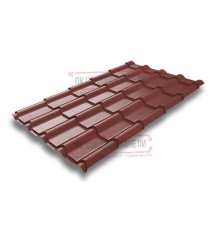 Металлочерепица Камея RAL3009 Velur-0.5