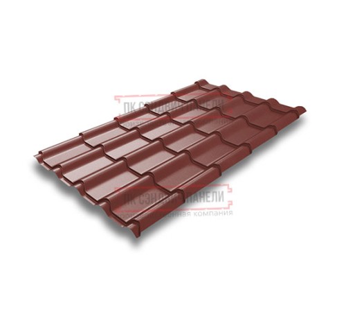 Металлочерепица Камея RAL3009 Velur-0.5