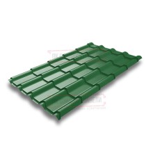 Металлочерепица Камея RAL6002 Полиэстер-0.45