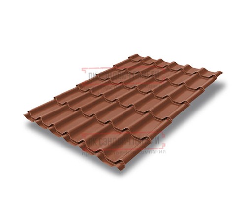 Металлочерепица классик плюс RR750 GreenCoat Pural-0.5