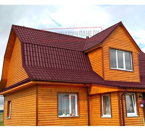 Металлочерепица классик плюс RAL3005 Velur20-0.5