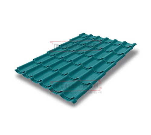 Металлочерепица классик плюс RAL5021 Satin-0.5