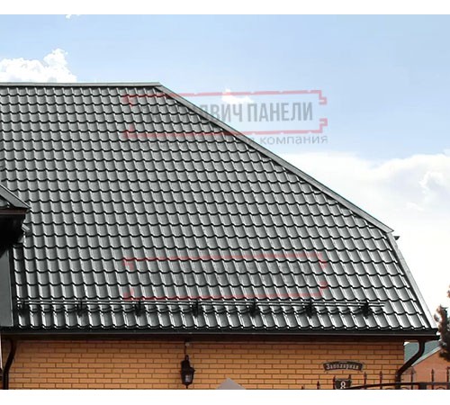 Металлочерепица Классик RAL7005 Полиэстер-0,45