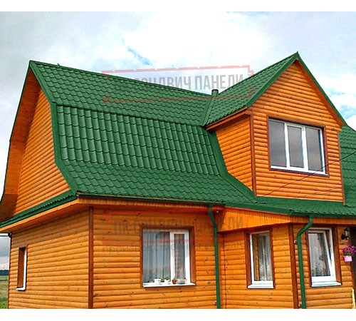 Металлочерепица классик плюс RAL6002 Полиэстер-0.45