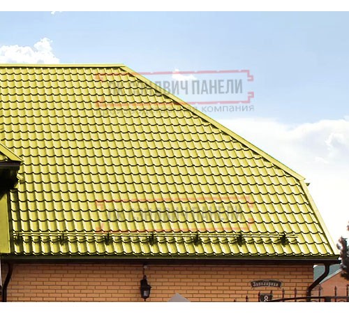 Металлочерепица Классик RAL1018 Полиэстер-0,45